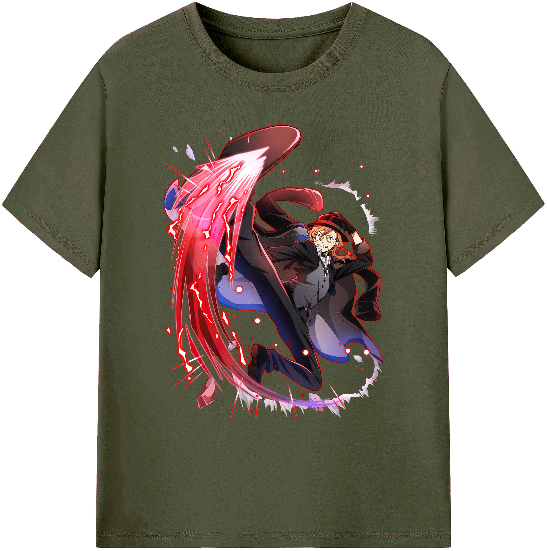 （画像用） 文豪ストレイドッグス Bungo Stray Dogs 綿100％ メンズ半袖Tシャツ｜肌触りやわらか＆通気性